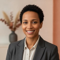 Portrait of Dr. Aris Thompson, a wellness advocate, smiling reassuringly.